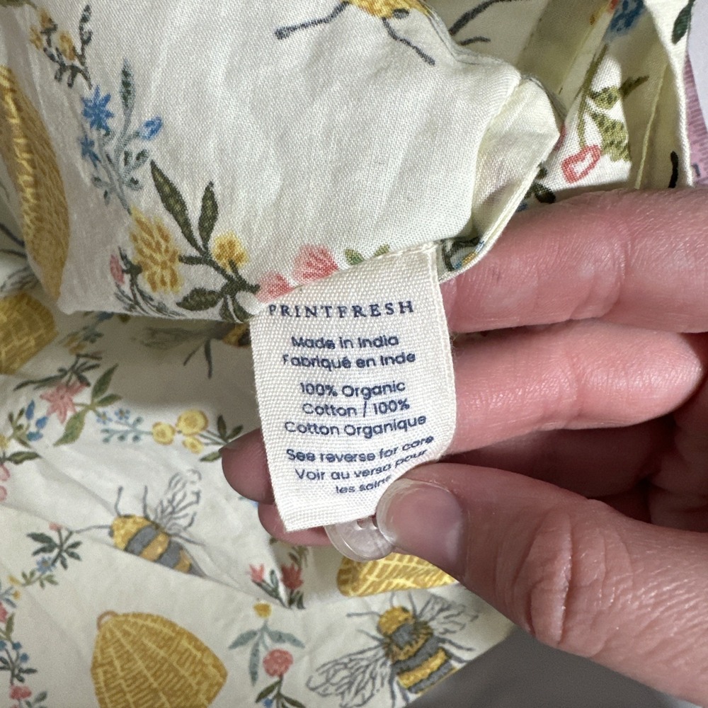 NWT $168 PRINTFRESH [ 4X ] 100% Organic Cotton Long PJ Set in Sweet Bee U1877 - Picture 3 of 11